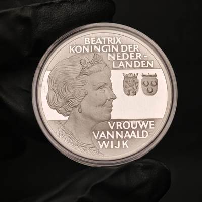 金瓯小拍第三期 古今币章 银价专场 - 荷兰双盾徽精制银章 25克 铸造精细