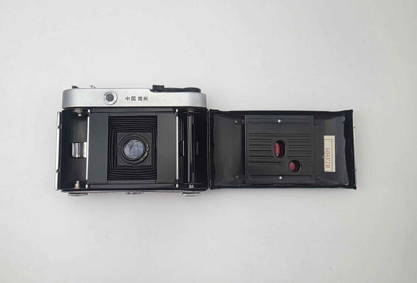 红梅HM-1折叠相机-时光的印记-相机的前世今生-另送海鸥相机小皮壳