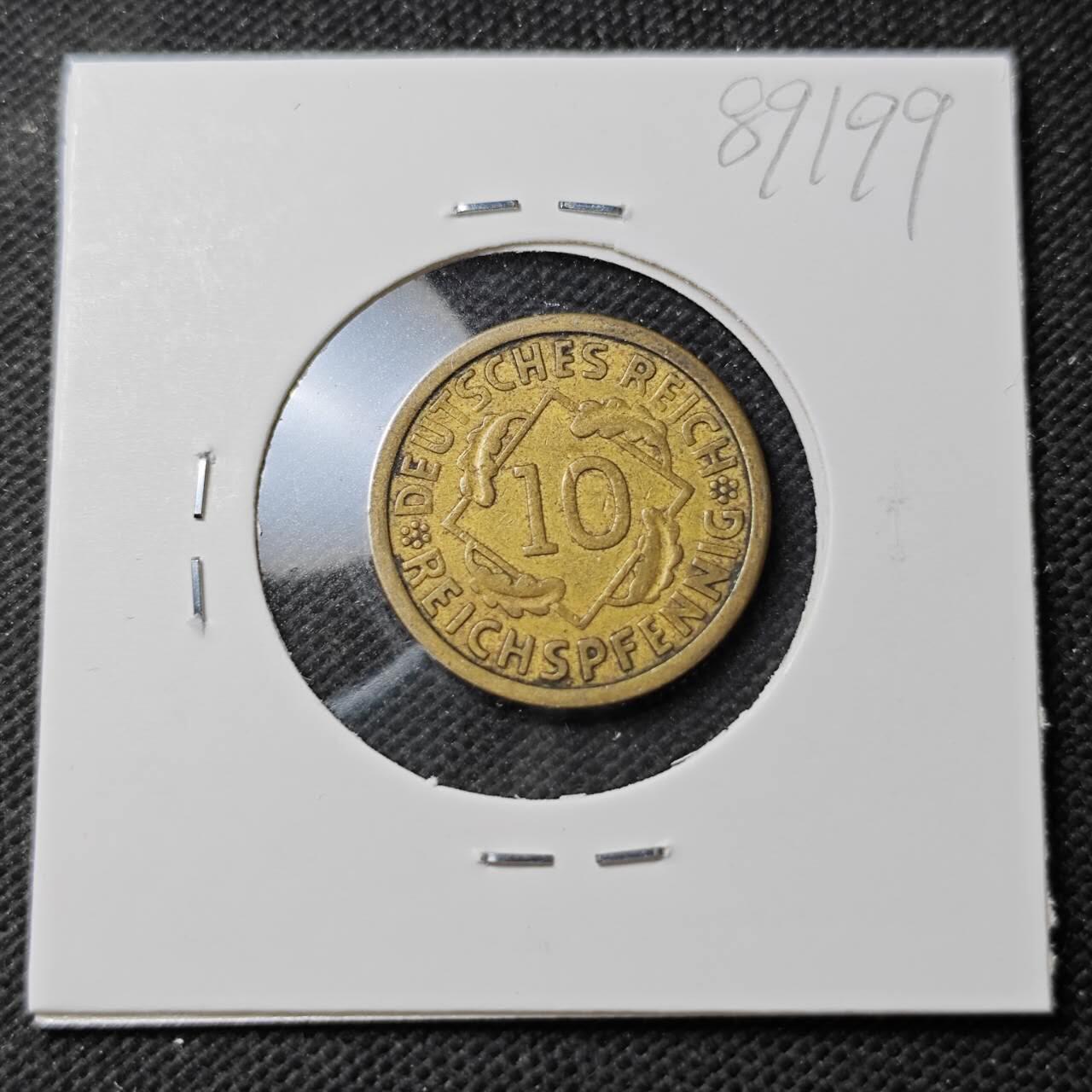 KK钱币收藏小铺  第389期  2月预留时间 周末发货  魏玛10分铜币