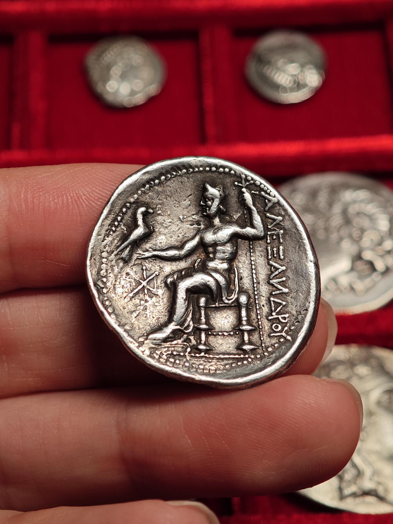 评级古希腊亚历山大大力神四德银币