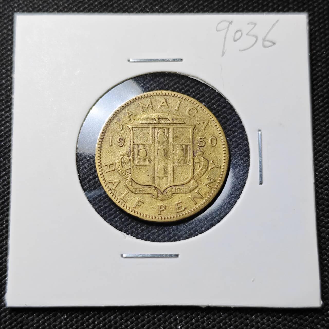 KK钱币收藏小铺  第390期  2月预留时间 周末发货  1950英属牙买加半便士铜币