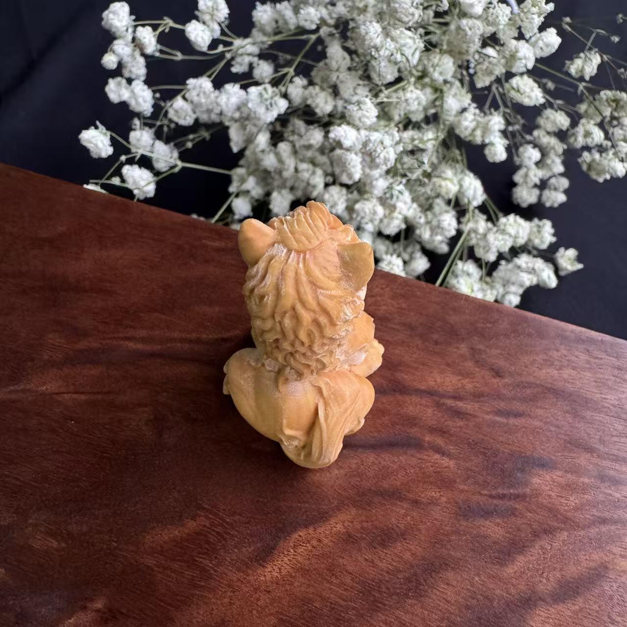 零元拍：2026马年，黄杨木雕12生肖之：萌马，高约：40MM。可爱不。