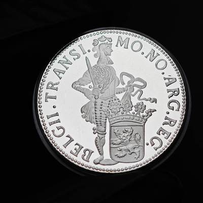 金瓯小拍第三期 古今币章 银价专场 - 荷兰上艾瑟尔省精制银章2000年 28.3克 古杜卡特图案复刻