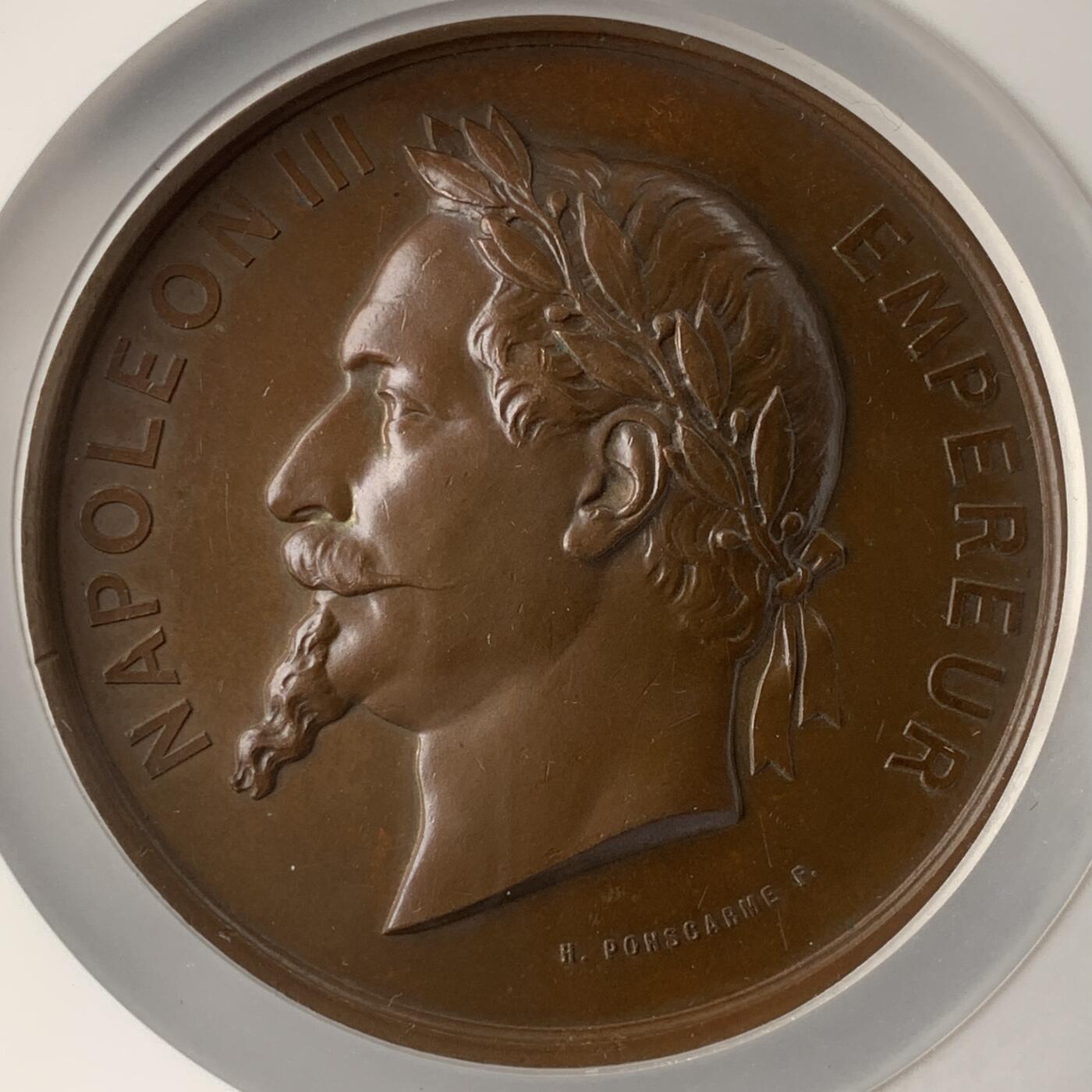 掌中浮雕-藏着的欧洲第051场 1870年法国巴黎成人教育铜章，68.3mm