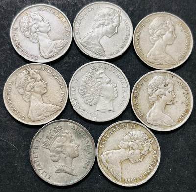 文馨钱币收藏 2026新年第五场（第 291 场）【长期接代拍品】 - 新西兰各时期女王 10 分一组