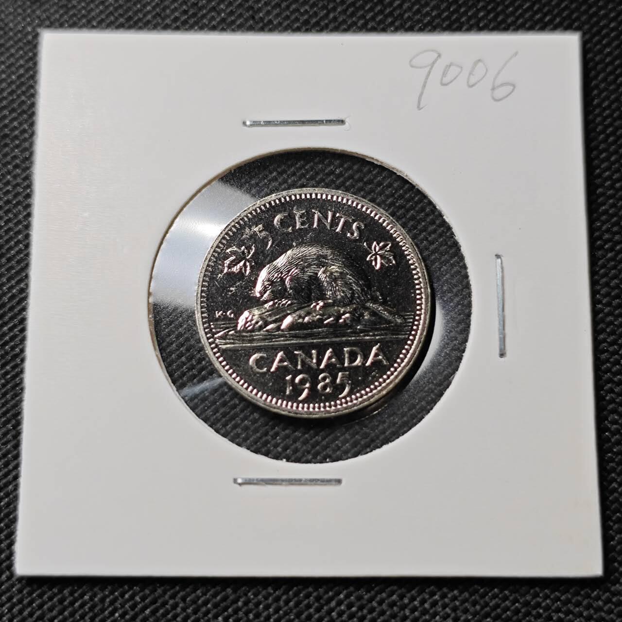 KK钱币收藏小铺  第390期  2月预留时间 周末发货  1985加拿大5分精制币