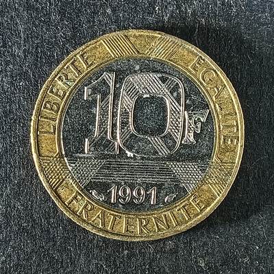 逸泉钱币2026第十五场世界钱币纪念币纸钞A883-1213A - 1128法国10法郎胜利天使双色币