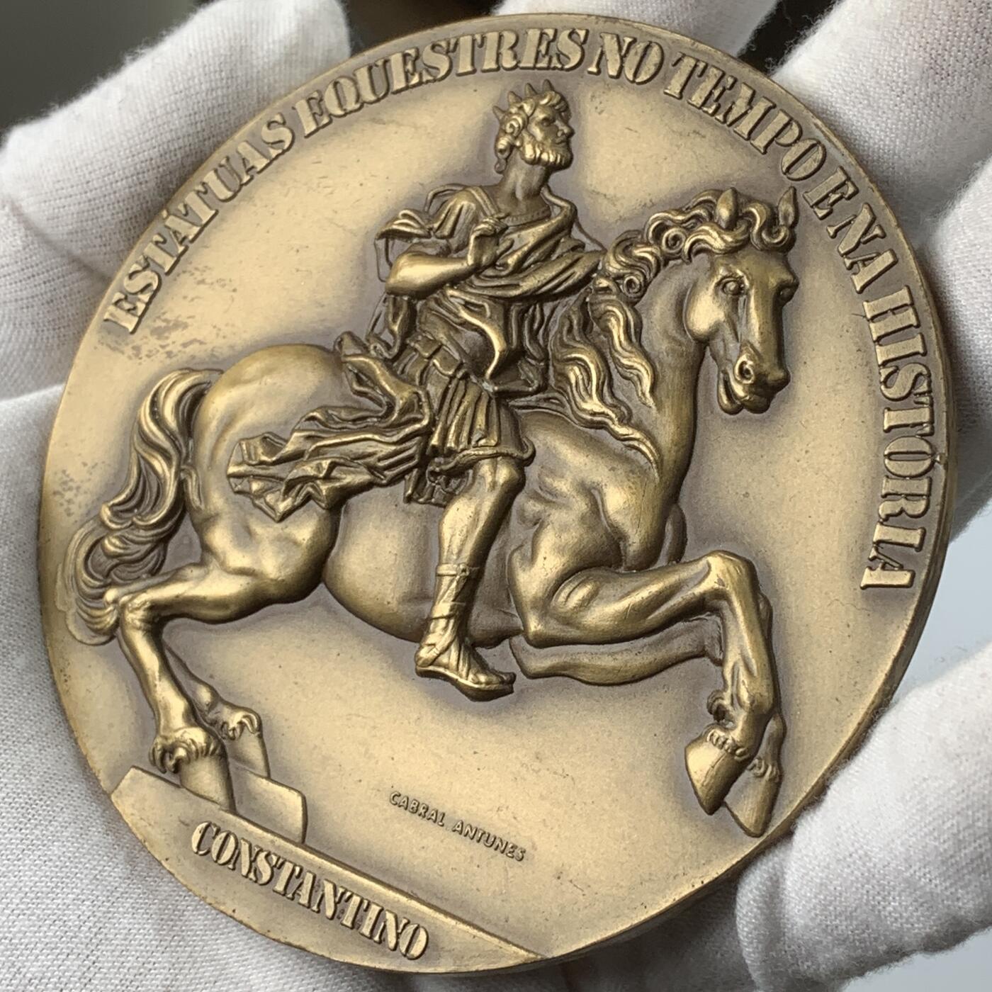 掌中浮雕-藏着的欧洲第051场 东罗马君士坦丁大帝骑马雕像，由巴洛克时期著名雕塑家洛伦佐•贝尼尼创作，89mm