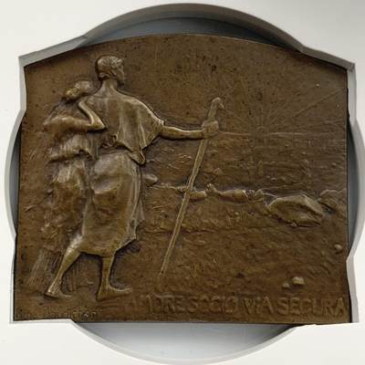 掌中浮雕-藏着的欧洲第051场 - 1907年法国结婚纪念铜章，65*74.7mm