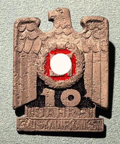 盛世勋华——号角文化勋章邮票专场拍卖第302期 - 德国（1939）美茵弗兰肯大区成立10周年纪念证章 极为少见 带厂标