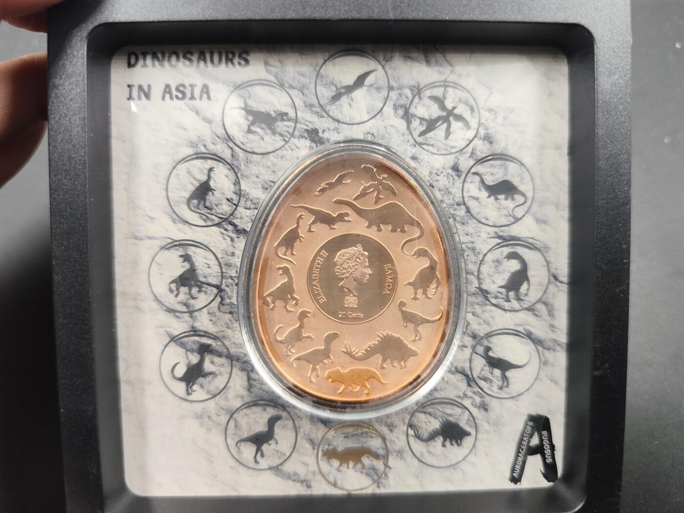 1月25日徽章钱币专场 三角龙纪念币 精美包装