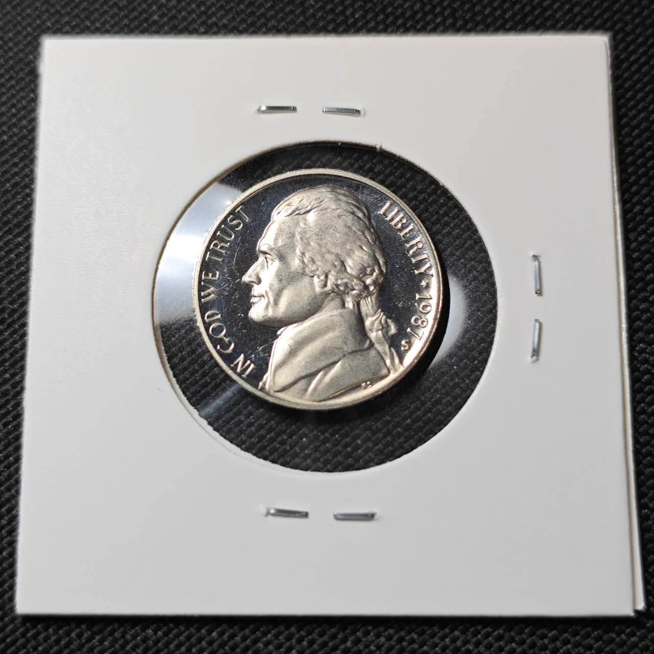 KK钱币收藏小铺  第390期  2月预留时间 周末发货  1987美国5分精制币