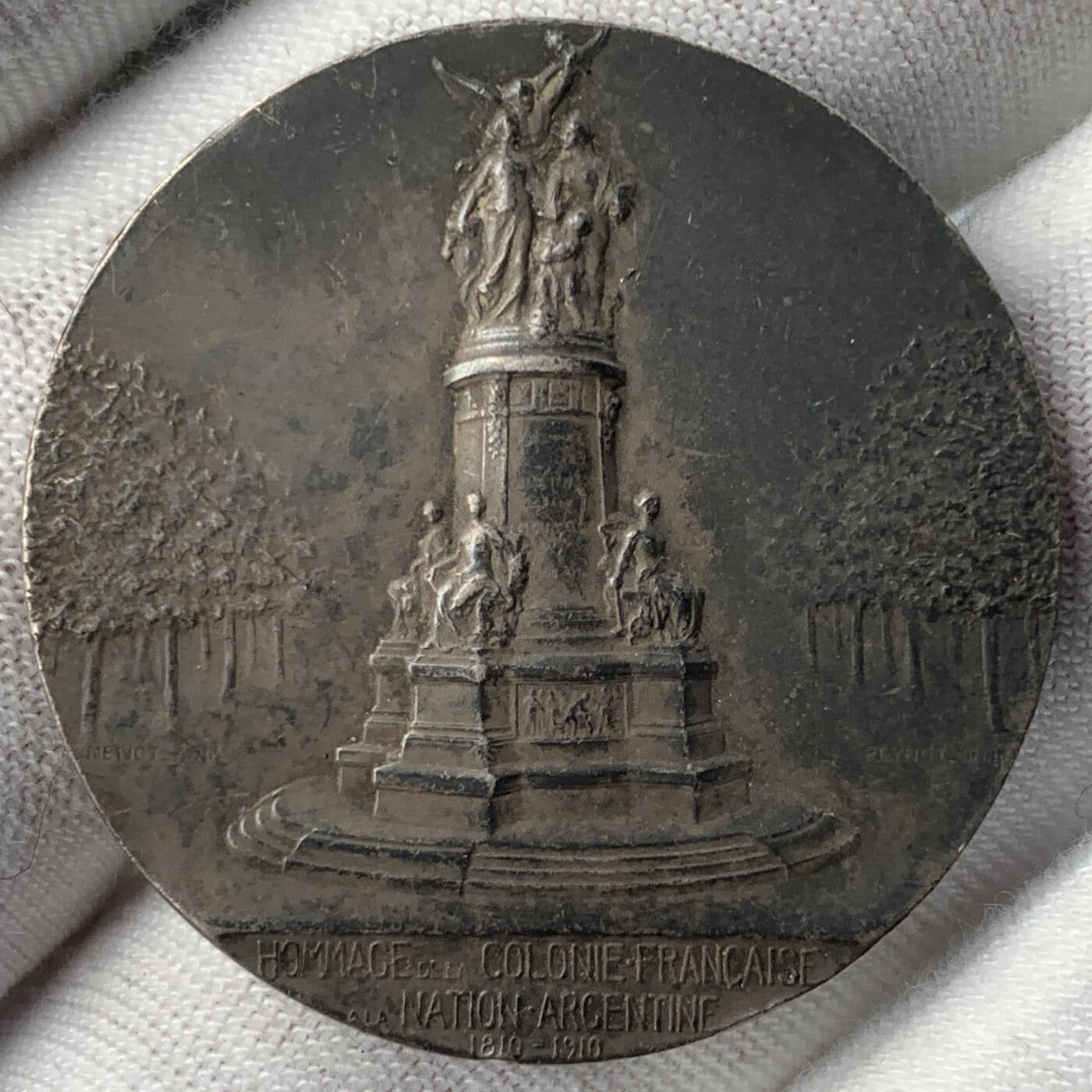 掌中浮雕-藏着的欧洲第051场 法国百年纪念银章，33.7mm，16.54g