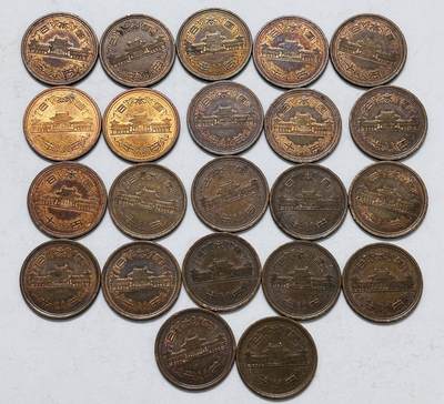 文馨钱币收藏 2026新年第五场（第 291 场）【长期接代拍品】 - 原铜光，铜光美品日本平成元年---二十八年，凤凰堂十元铜币，无重复年份 22 枚