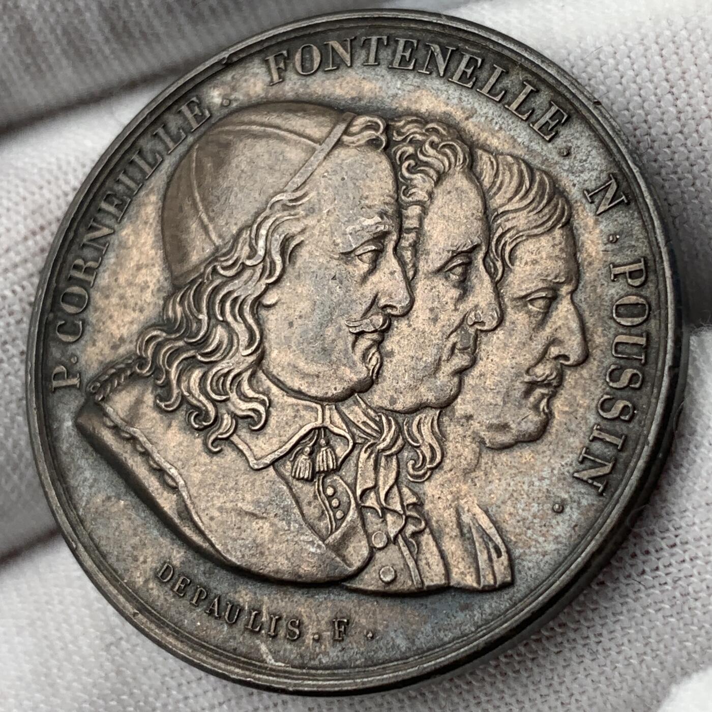 掌中浮雕-藏着的欧洲第051场 法国鲁昂皇家学院银章，32.7mm，15.72g