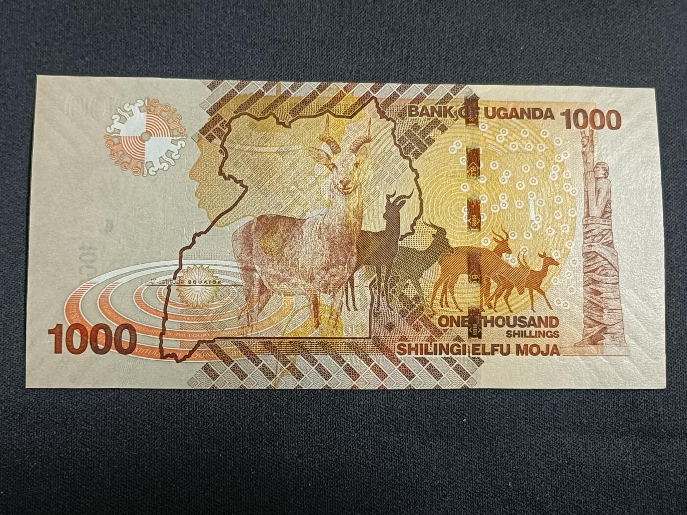 【游宝拍卖】乙巳蛇年第112期 周二集拍 乌干达-1000先令【2013年 全新UNC】