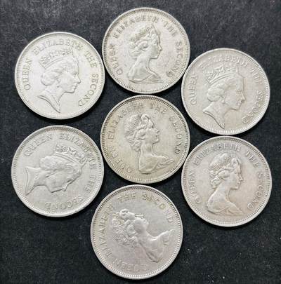 文馨钱币收藏 2026新年第五场（第 291 场）【长期接代拍品】 - 英属香港各时期女王一元一组