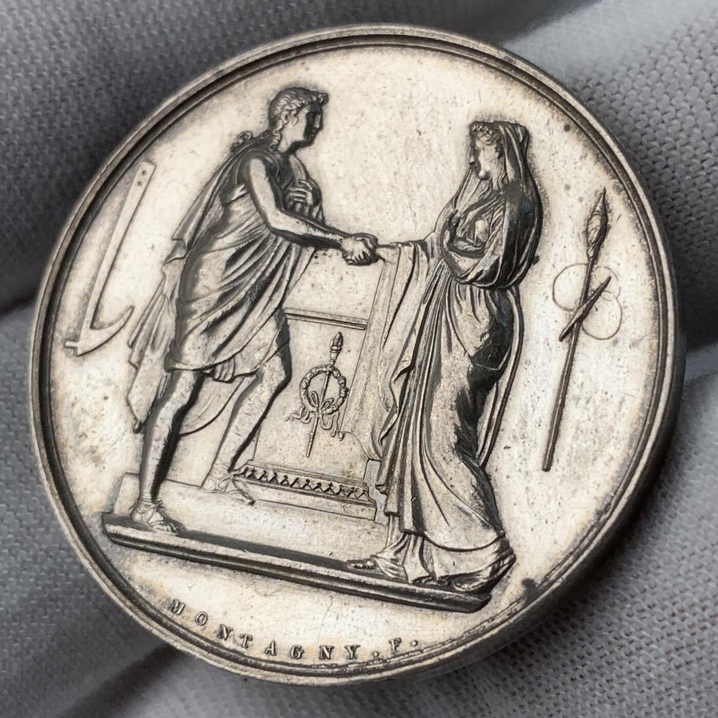 掌中浮雕-藏着的欧洲第051场 法国结婚银章，34.8mm，18.5g