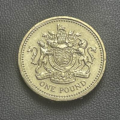 回流0201 - 美品 英国1983年1英镑 狮马盾徽