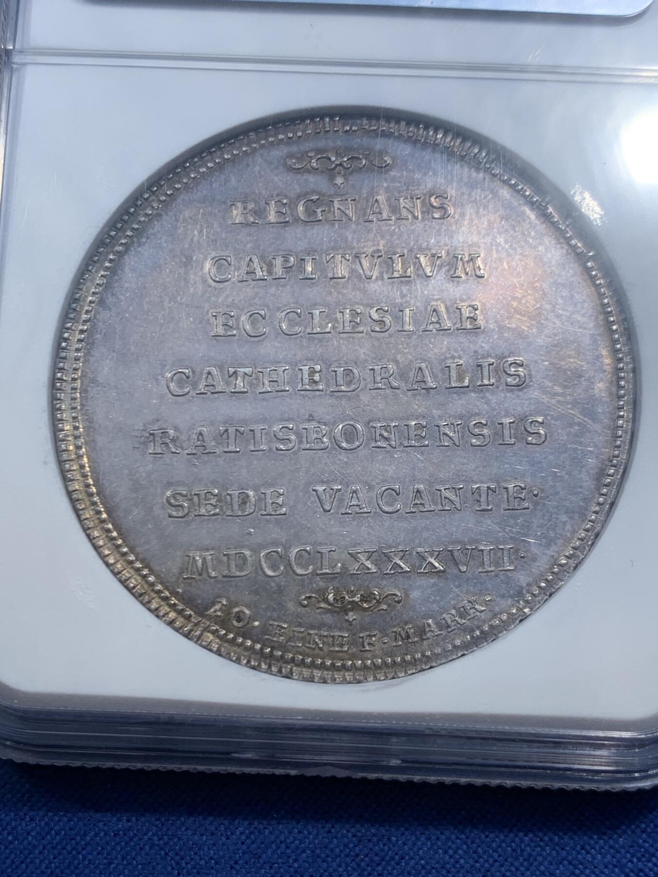 《竞宝斋》第462场 周日，周一，2场连拍 （全场包邮）欢迎送拍 NGC MS63 雷根斯堡主教区 1787BK 缺位泰勒大银 稀少单年 极致工艺 不二之选