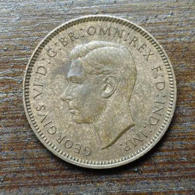 【铜匠收藏】★第140场★散币场。不寄存，30包邮。不满30元，支付5元运费。《接受代拍 代送NGC评级》 - 100【无寄存】英国 1法新 1947年 知更鸟 铜币乔治六世