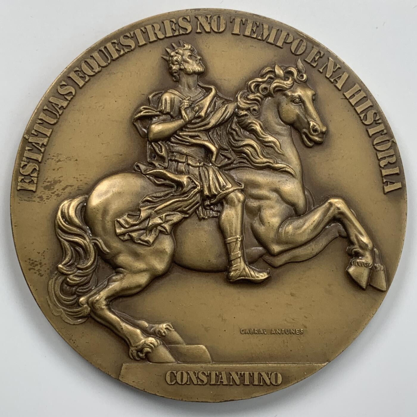 掌中浮雕-藏着的欧洲第051场 东罗马君士坦丁大帝骑马雕像，由巴洛克时期著名雕塑家洛伦佐•贝尼尼创作，89mm