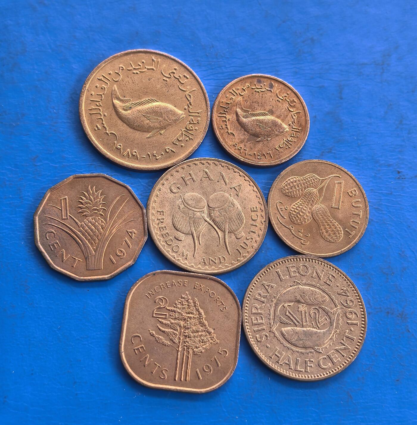 外国优质老铜币高银银币，周六九点倒数截拍，满百包邮，持续收拍 沙特、斯威士兰、加纳、冈比亚、塞拉利昂