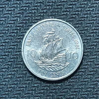 新2026B第六组世界各国精品钱币奖章纪念章花钱401-830 - 768东加勒比10分