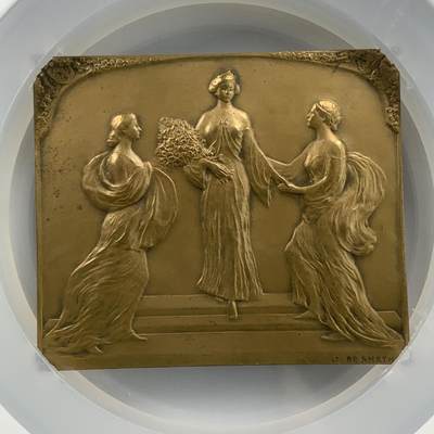 掌中浮雕-藏着的欧洲第051场 - 1912年意大利世博会纪念铜章，55*65mm