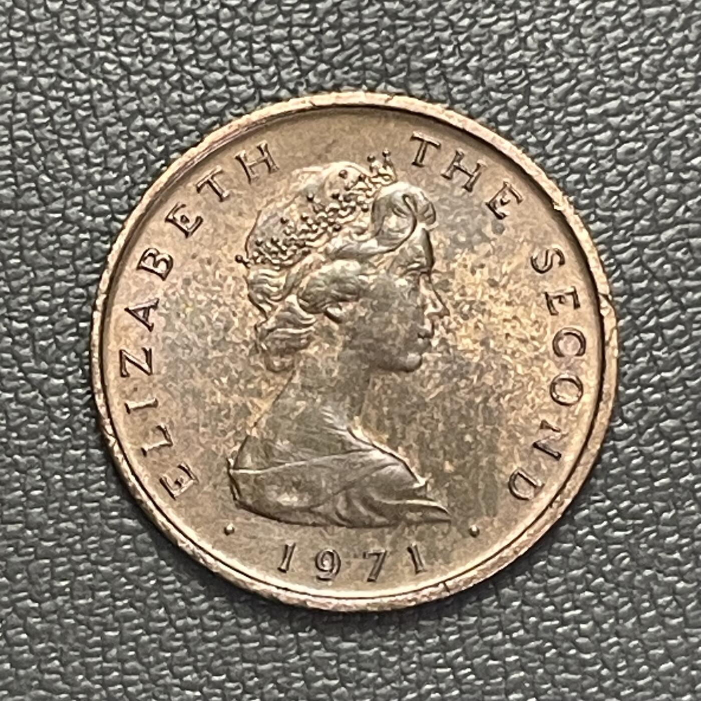 回流0125 英属马恩岛1971年1/2新便士 马恩岛国花库沙格花