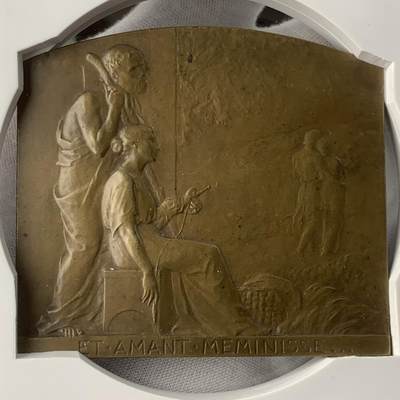 掌中浮雕-藏着的欧洲第051场 - 法国结婚铜章，65*72mm