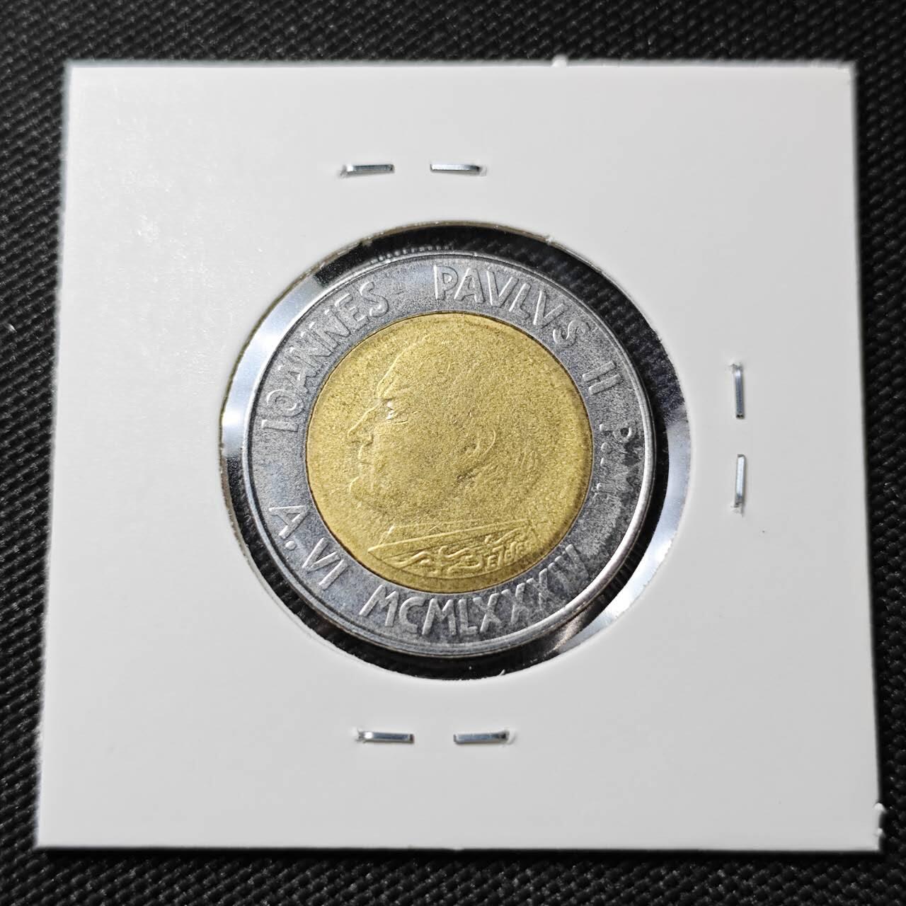 KK钱币收藏小铺  第390期  2月预留时间 周末发货  梵蒂冈500里拉双色币