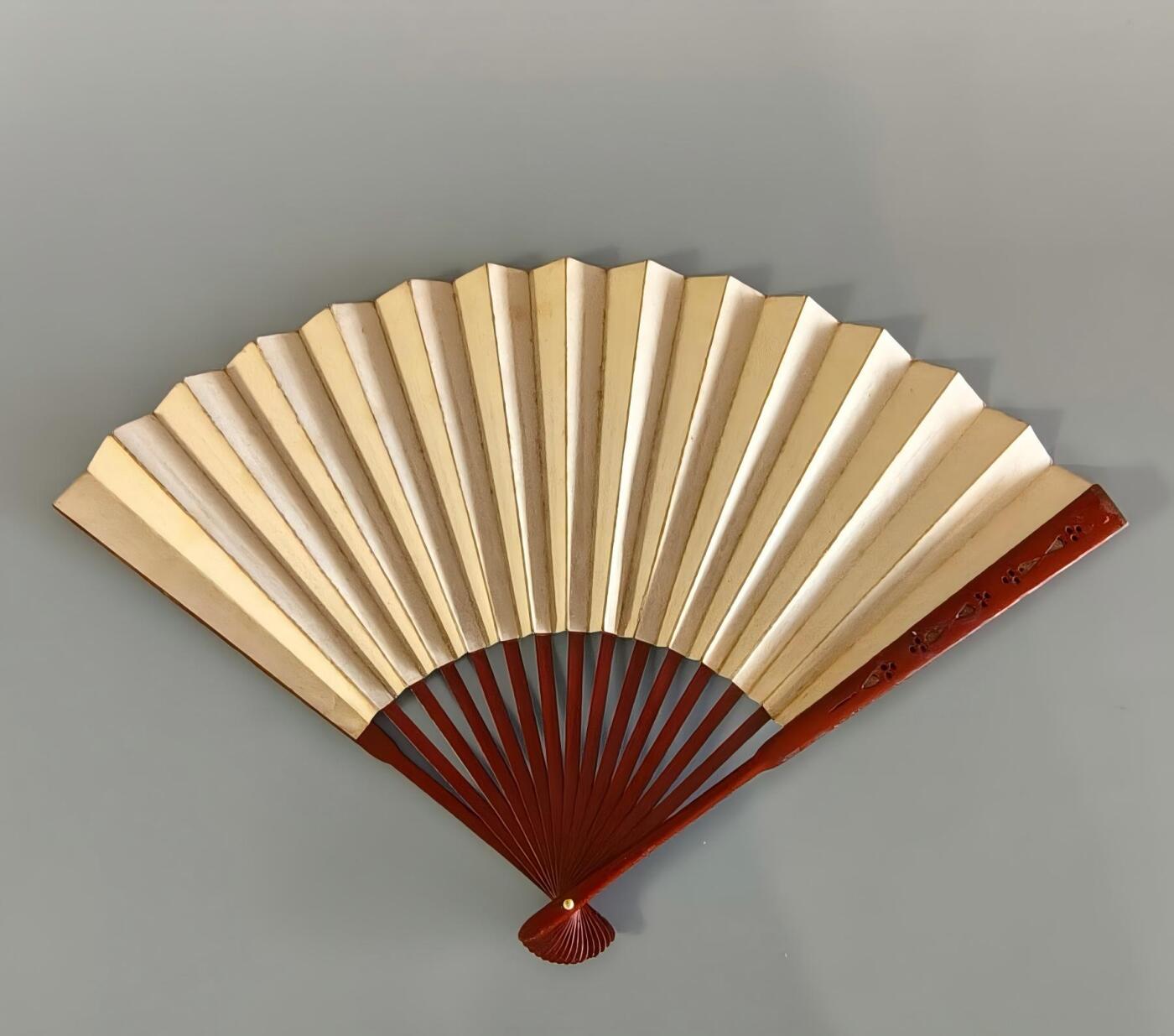 上海都达杂项专场九（全场包邮） 清 大漆雕花空白成扇1-177