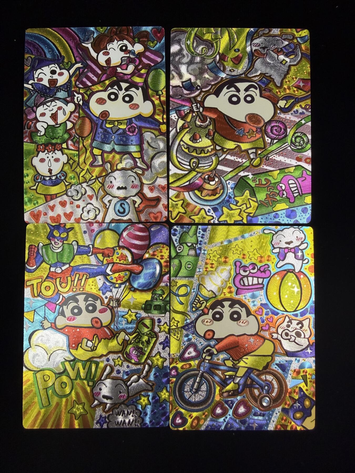 奇点专场 无佣金 不寄存 不收拍 助攻奇点  需要多宫大佬请私聊 部分卡牌设有底价（即使有底价也会比市场价便宜的多，懂的自然懂） 拒绝小号抬价 大家放心拍 所有拍品部分套有卡膜 部分卡牌多宫 自制卡牌 不包厂瑕 放大镜 品控 勿拍 流拍商品会循环 感谢大家支持 留个关注 不定时上新 谢谢 奇点卡牌 手绘日满 蜡笔小新第二季 4张粗闪