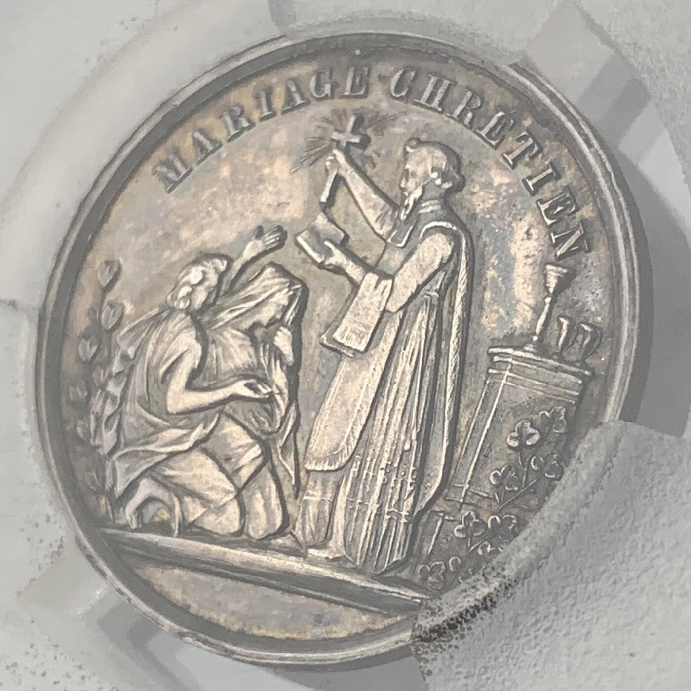 掌中浮雕-藏着的欧洲第051场 法国结婚银章，23mm