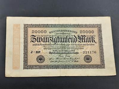 1月25日徽章钱币专场 - 德国2万德国马克纸币