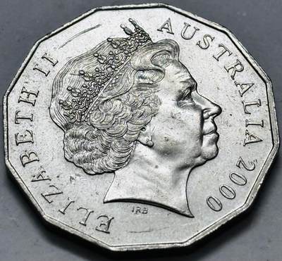 文馨钱币收藏 2026新年第五场（第 291 场）【长期接代拍品】 - 好品 2000年澳大利亚千禧年50分多边形纪念币