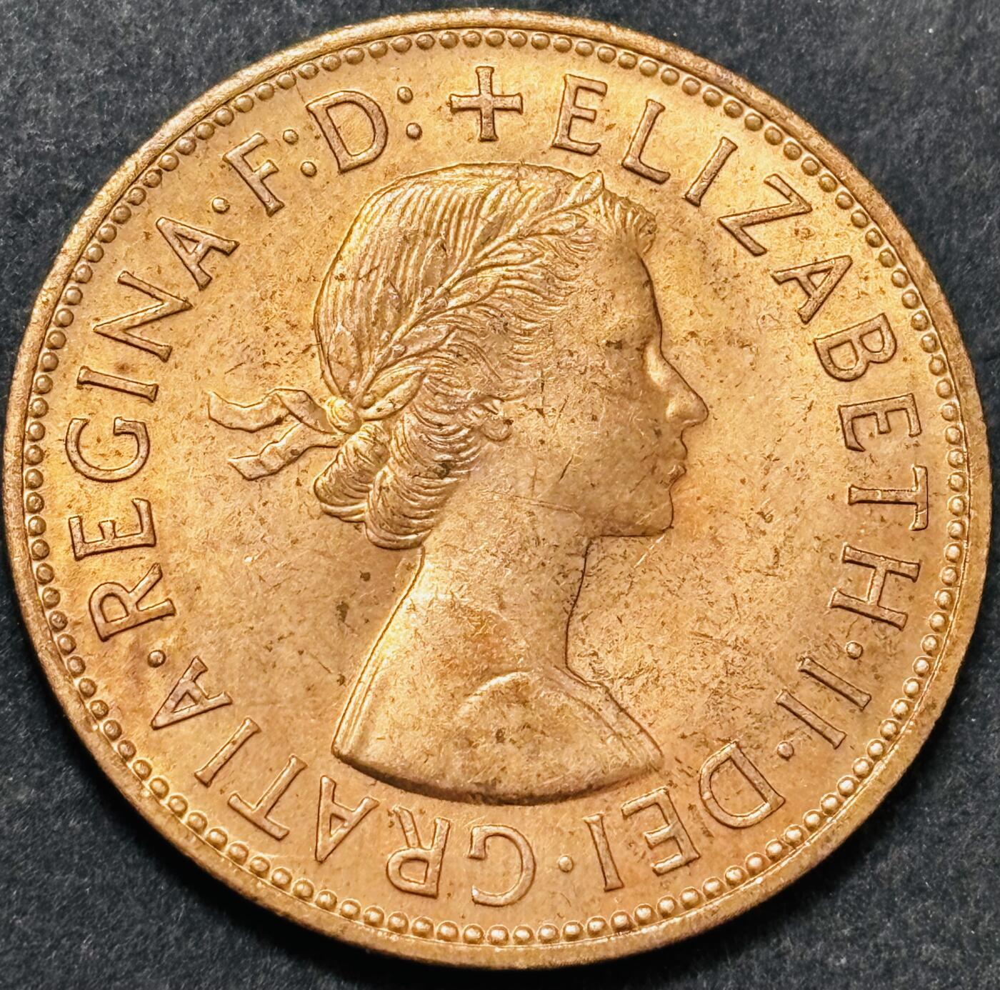 文馨钱币收藏 2026新年第五场（第 291 场）【长期接代拍品】 原铜光 1965 年英国 1便士大铜币