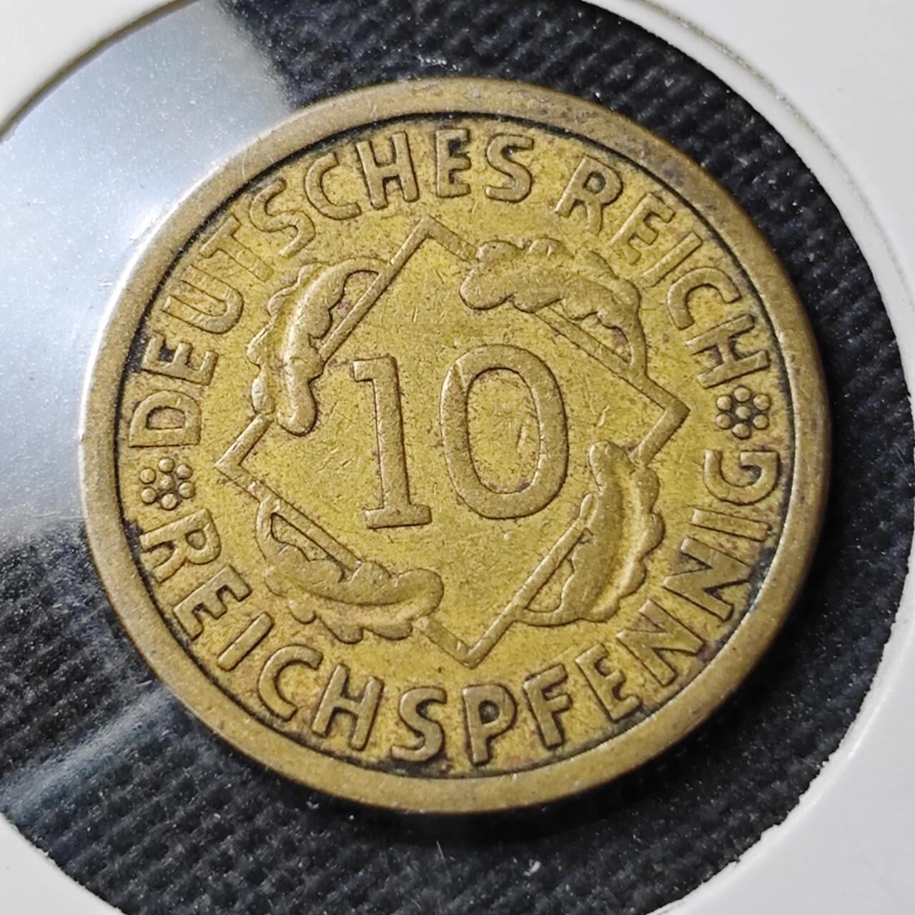 KK钱币收藏小铺  第389期  2月预留时间 周末发货  魏玛10分铜币