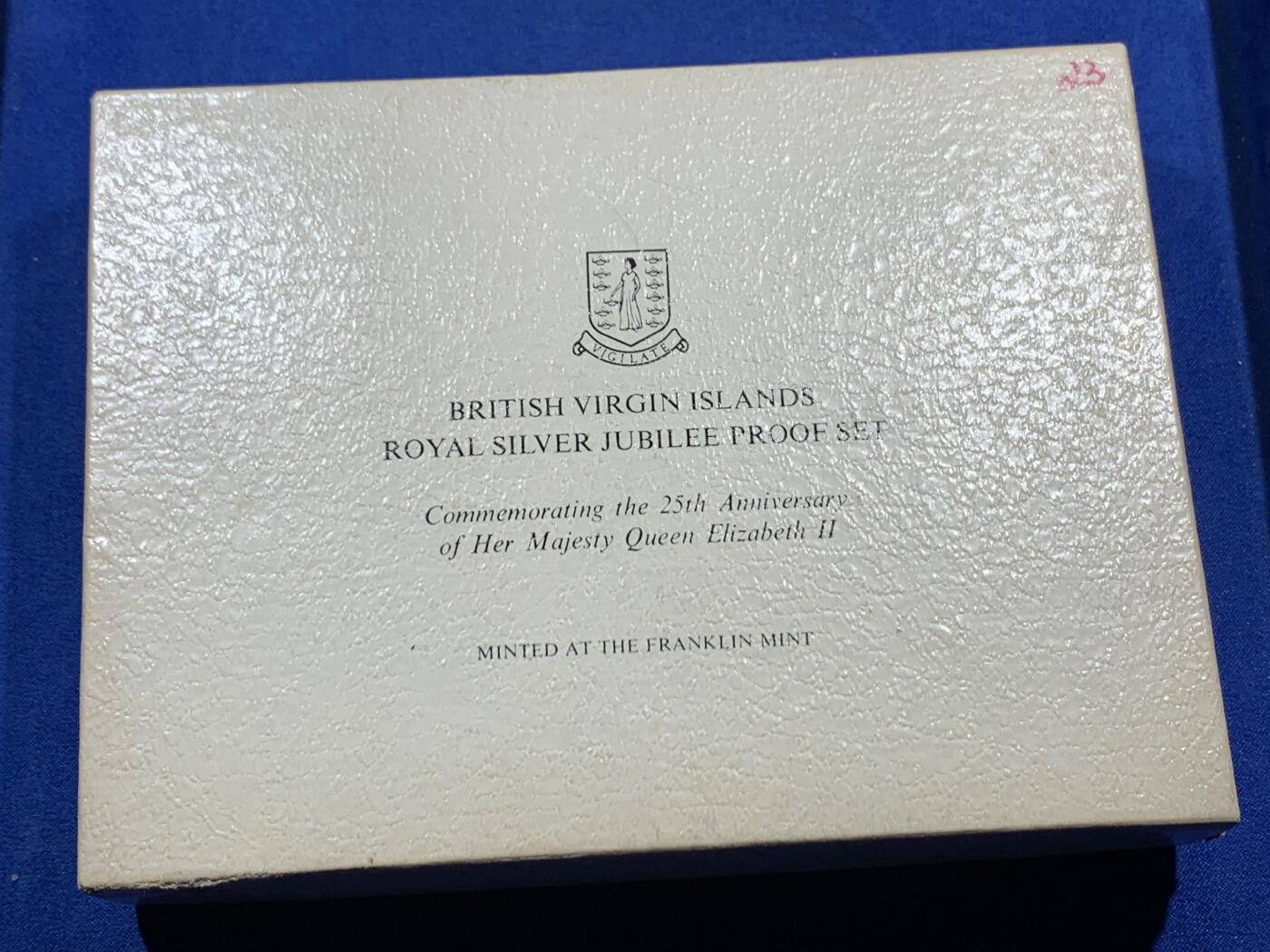 《竞宝斋》第462场 周日，周一，2场连拍 （全场包邮）欢迎送拍 英属维尔京群岛1978年全银套币 6枚银币 分别重25.7克16.72克8.81克6.4克3.55克1.75克  925银