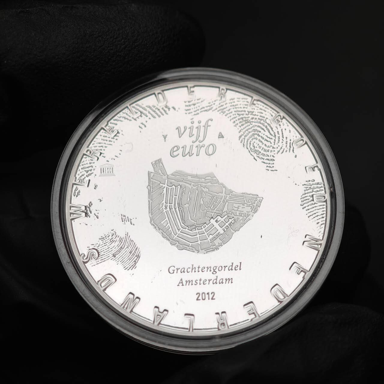 金瓯小拍第三期 古今币章 银价专场 荷兰精制银币2012年 重15.5克 阿姆斯特丹运河世界文化遗产主题