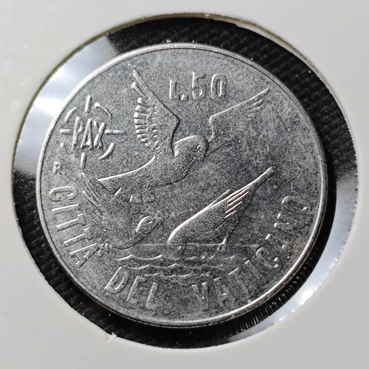 KK钱币收藏小铺  第390期  2月预留时间 周末发货  梵蒂冈50里拉