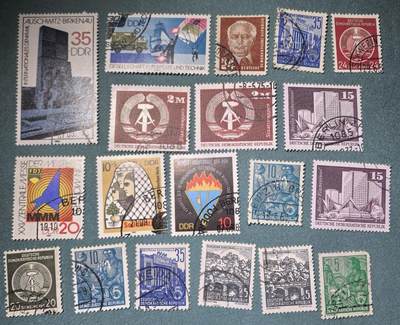 盛世勋华——号角文化勋章邮票专场拍卖第302期 - 东德邮政1970年代发行 盖销票 19枚