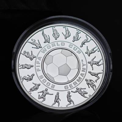 金瓯小拍第三期 古今币章 银价专场 - 澳大利亚母子组合银币2枚1套2006年 重32.2克 世界杯主题 无盒证