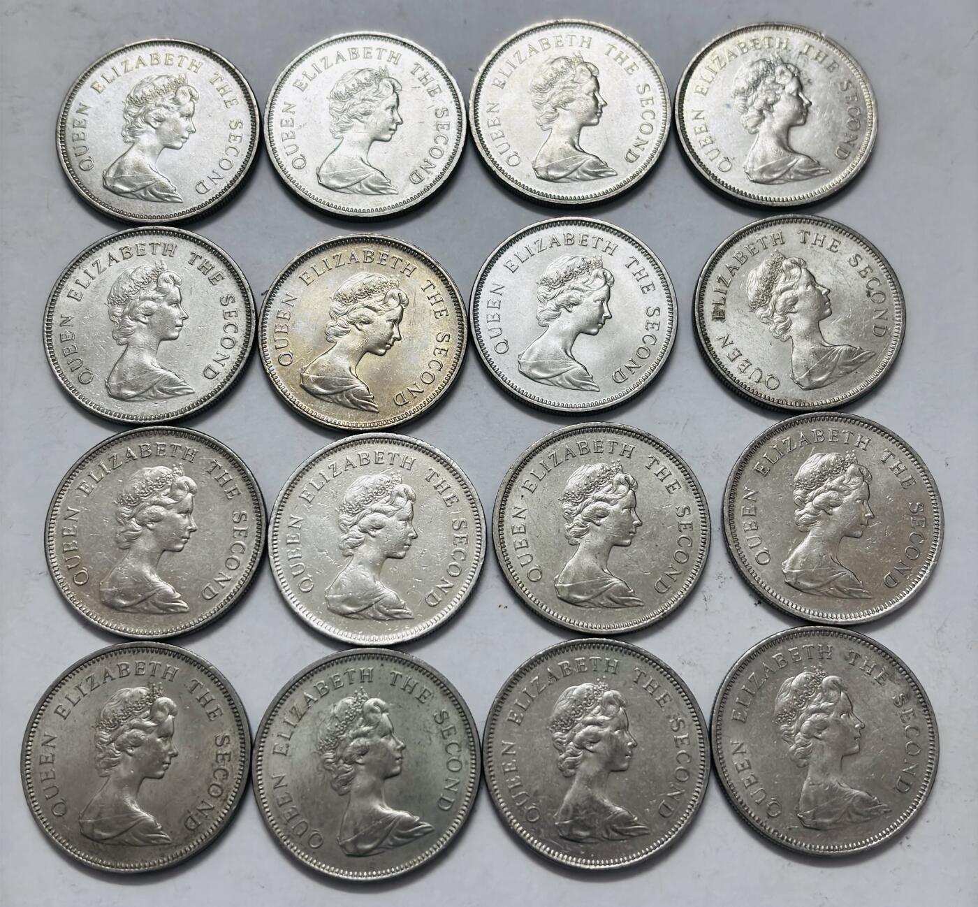 文馨钱币收藏 2026新年第五场（第 291 场）【长期接代拍品】 原光品相 1981 年英属香港一元 16 枚