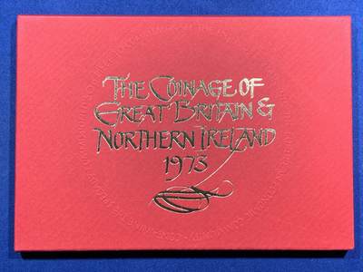 《竞宝斋》第462场 周日，周一，2场连拍 （全场包邮）欢迎送拍 - 英国1973年精制套币 礼品原装6枚币和1枚章