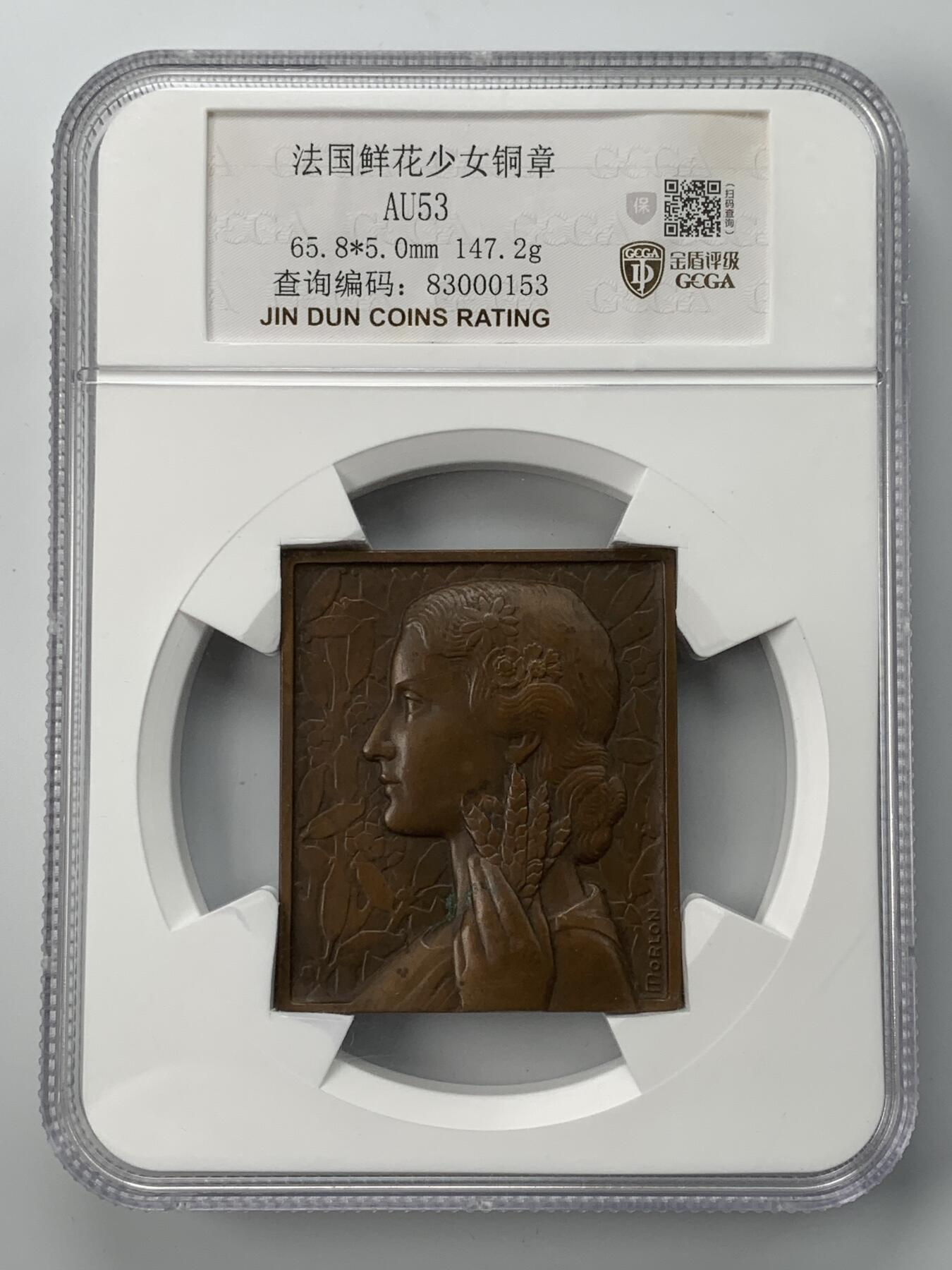 掌中浮雕-藏着的欧洲第051场  法国索姆市农业协会方形大铜章，65×56mm