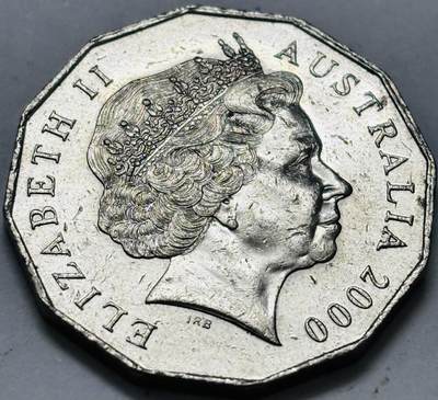 文馨钱币收藏 2026新年第五场（第 291 场）【长期接代拍品】 - 好品 2000年澳大利亚千禧年50分多边形纪念币