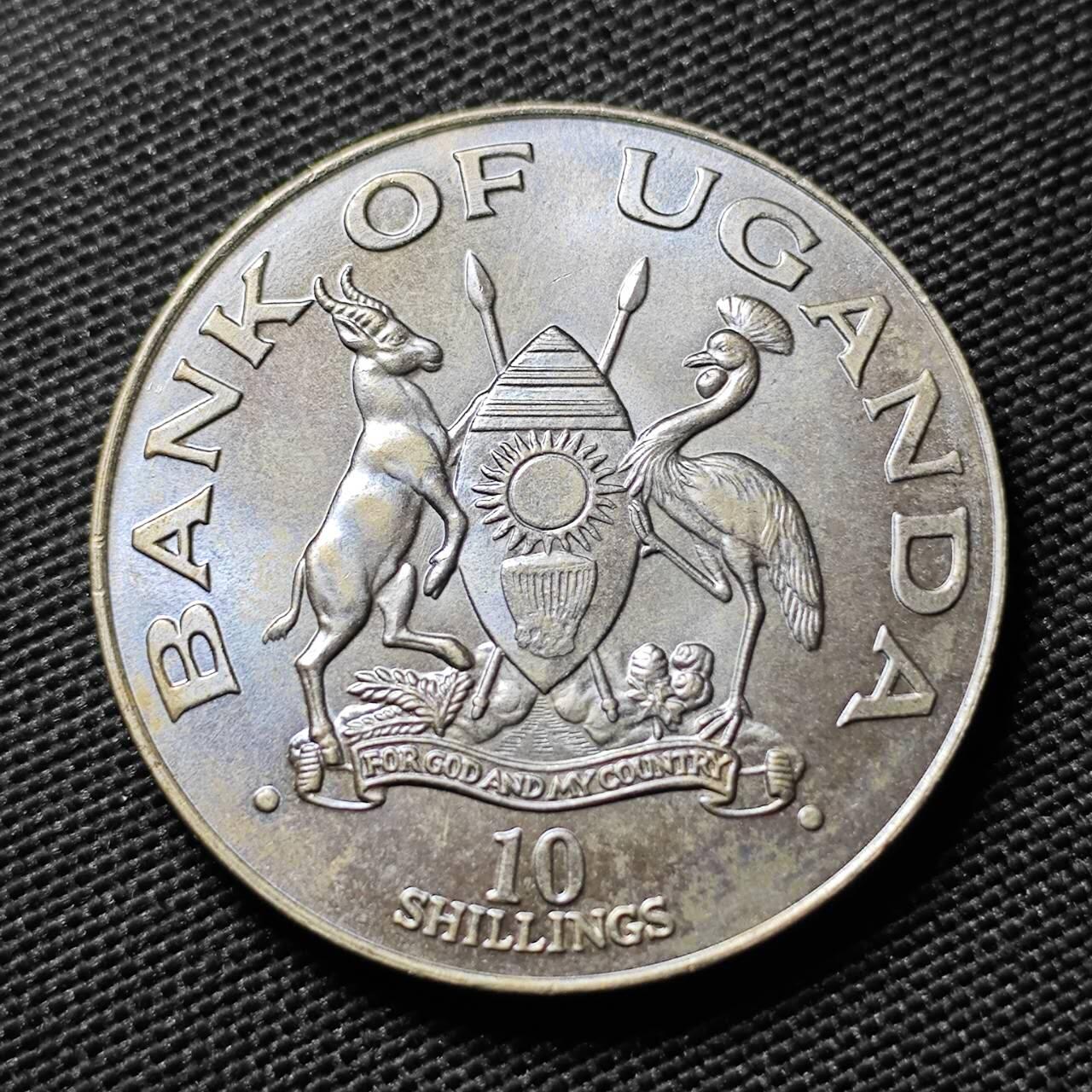 KK钱币收藏小铺  第399期  百期特拍（四拍之三）2月预留时间 周末发货  1981乌干达10先令 皇室婚礼纪念 发行量仅1万