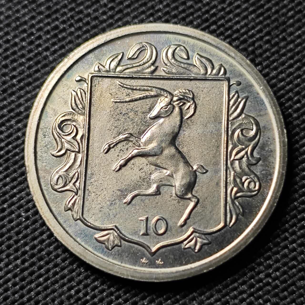 KK钱币收藏小铺  第400期  百期特拍（四拍之四）2月预留时间 周末发货   1984马恩岛10便士